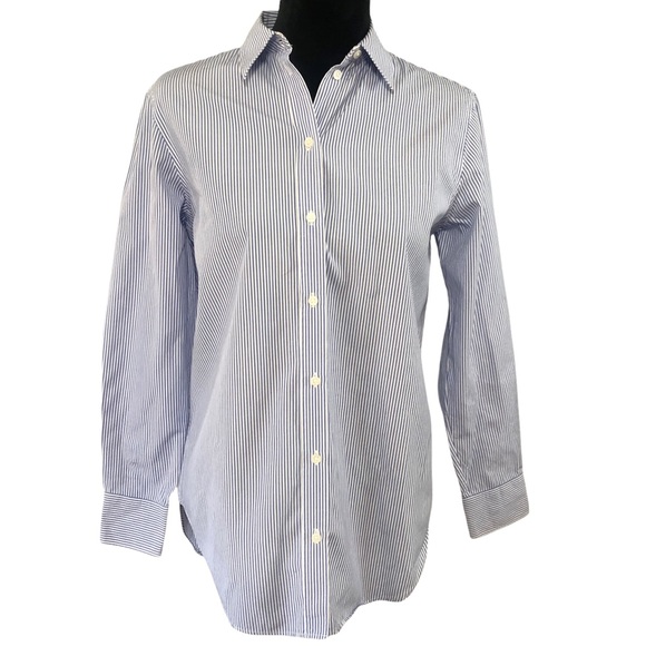 Everlane Blue Button Stripe Shirt